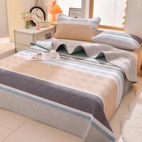 2026 New Style Pure Cotton Tatami Quilted Bed Cover: All-Season, Thick, Universal Single-Piece & Single-Person 3-Piece Set Cover: 90x200cm (for 0.9m bed) gray