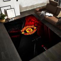 Manchester United Logo Rug Non-slip rug suitable for living room and bedroom sofas 40x60cm( 15x23in ) gray