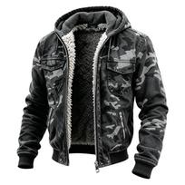 Men's Winter Camouflage Outdoor Hooded -Lined Jacket XXXL juoda
