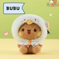 Official Original Bubu And Yier Recording Plush Toy , Bubu And Dudu A Plush Pendant Doll Gift With Voice Recording Functionality white