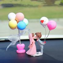 Kiss Balloon Cartoon Couples Model Toys Wedding Dress Kiss Balloon Action Figure  Home Decor style 12