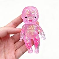 Kawaii Maltose Sugar Baby Squishy Fidget Toy, Stretchable Slow Rising Soft Pinch, Adult Tension Anxiety Relief Novelty Gift pink