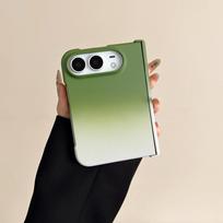 For iPhone Duo Fold Case Fashion PC Gradient color Central axis Protective Back Cover For iPhone 18 Fold Phone Shell Funda iPhone Ultra