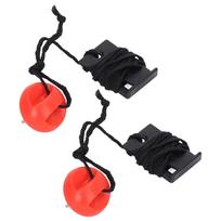 2pcs Universal Running Machine Safety Key Treadmill Magnetic Security Switch Lock Emergency Stop Switch for Exercise black