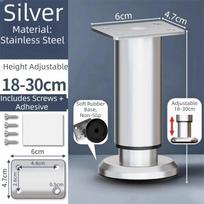Reguliuojamo aukščio baldų atraminės kojelės Sunkiosios sofos kojelės Laikiklis TV spintelėi Stainless 18-30cm