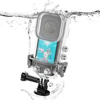 Insta360 X3 Waterproof Housing With Action Camera Accessories Kit Surfing Diving Cycling Travel Mounts Insta360 X3 Waterproof Housing gray