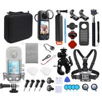 Insta360 X3 Waterproof Housing With Action Camera Accessories Kit Surfing Diving Cycling Travel Mounts Set A Wave-Splash Waterproof Dive Kit