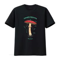 Fly Agaric Fungi T Shirt Realistic Mushroom Cottage Core Toadstool Anatomy Amanita Muscaria Nature Drawing  vintage Washed M juoda