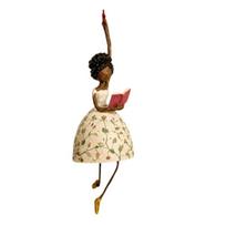 Keistos Šokančios Panelės Kabantys Papuošalai Vėjo Suktukas su Kabinamu Kojos Detaliu ir Virvele Viršuje Miegamojo, Darbo Kambario ar Prieškambario Eksponavimui beige