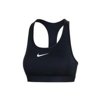 Nike Swoosh Medium Support Logo Print Round Neck Bra Women underwear Black DX6821-010 M black