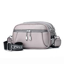 Casual small bag popular simple shoulder bag versatile fashion women's bag wide shoulder strap bag 22*11*14 pilka spalva