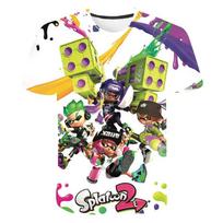 Vasariniai marškinėliai Žaidimas Splatoon 3D spaudinys apvalia iškirpte Marškinėliai Laisvalaikio berniukų mergaičių viršutiniai drabužiai Per dideli Madingi Harajuku Vaikų marškinėliai Vaikų drabužiai 130 yellow