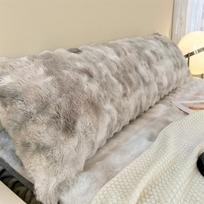 1 vnt. Vienspalvė pliušinė pagalvė, ilgas užvalkalas, dekoratyvinis užvalkalas (be Core), Minkštas ir patogus audinys 48x120cm šviesiai pilka spalva