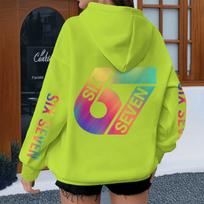 Punk 67 Numerio Hoodies Vyrams Moterims Vintažiniai Šeši Septyni Spausdinimo Laisvi Ilgomis Rankovėmis Streetwear Mados Vyriškas Moteriškas Hoody 4XL brown