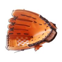 Unisex 11,5 colio beisbolo pirštinė Patogi ruda ąsoto pirštinė suaugusiems (Vienišas) Brown #1 orange