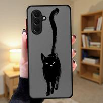 Telefono dėklas, skirtas Samsung Galaxy A52S A72 A17 A52 A16 A15 A14 A23 A73 A33 A56 A55 A35 A34 A36 A53 A54 Irzlus katė Galaxy A53 5G black