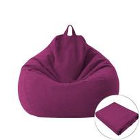 Sėdynės Baldai Pupų Maišas Danga Svetainės Tatamio Dangalai Pufas Pūfas Sofa Pupų Maišo Dangalas Sofų Dangalas S-purple cover blue