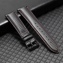 20mm 22mm Carbon Fiber Luxury Leather Watch Strap for Samsung Galaxy Watch 3 4 5 6 Pro 45mm 46mm Classic Band for Huawei GT34 22mm gray