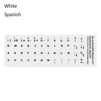 Laptop Keyboard English Arabic Russian Letter Keyboard Stickers Alphabet Layout Spanish White-Spanish white