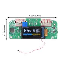21700 Battery Case Fast Charging Mini Portable Power 22.5W Fast Charging Module TFT Color Screen Digital DIY Power Bank Kit black
