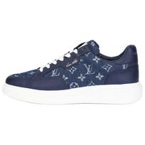 LOUIS VUITTON Beverly Hills Cow Leather Low top Skateboard Shoes Men's Blue 1ACQLM 42 mėlyna