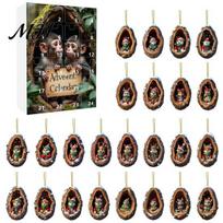 Christmas Advent Calendar 2026 Calendar, 24 Day Countdown Box with Animal Tree Acrylic Creative Pendants, 2D Flat Hanging Ornament for Window C black