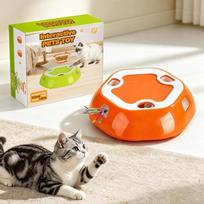 Random Pop-Up Design Whack-A-Mole Toy Anti-Tip Stable Base Interactive Cat Toy  For Cats oranžinė