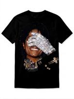 Michael Jackson Pop Karalius Cirkonio Grafikos Marškinėliai XXXXL gray