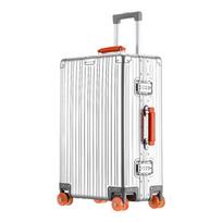 20 colių aliuminio-magnio lydinio rankinio bagažo lagaminas su universaliais ratukais - Moteriškas 28 colių didelės talpos kelioninis lagaminas 26-inch Check-in - Skating Wheels - Leather Handle
