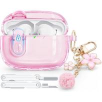 for JBL Vibe Beam 2(2025)/Beam(2023)/200TWS (2022) with Safety Lock,Pink A1-Clear Pink white