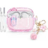for JBL Vibe Beam 2(2025)/Beam(2023)/200TWS (2022) with Safety Lock,Pink A3-Glitter Pink