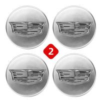 3D 67mm 4pcs Car Wheel Center Hub Caps Cover Emblem Accessories for Cadillac Escalade CTS CT5 J64 XT5 XTS XLR BLS SLS STS ATS XT4 CT gray