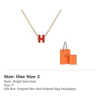 HERMES POP H Metal Necklaces Women's Gold Chain H147992F-12 One Size 2 auksas