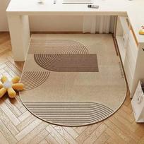 Wabi-Sabi Style Office Chair Mat Non-Slip Wear-Resistant Floor Rug For Desk Bedroom Home Decoration Carpet 120x100cm 47x40inch