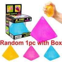 Pyramid Squeeze Toy Stress Relief Squishy Solid Translucent Anxiety Relief For Adult Office Daily Relaxing Trendy Blind Box