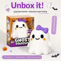 Crazy Fun 13Cm Ghost Squishy Toy, Fast Rebound Cute Halloween Stress Relief Decompression Fidget For Adults Gift purple