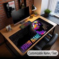 Custom Name Extended Mouse Pad,Travis Scott Gaming Desk Mat For Home Office Desktop Decor 40cmx90cm