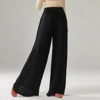 Loose Viscose Pants Women Modern Dance Practice High Waist Trousers Soft Loose Stretch Dancer Classical Body Rhyme Clothes Adult XL juoda