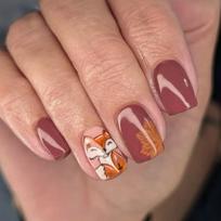 Elegant Maple Leaf Press On Nails Easy Application User Friendly Plastic False Nails For Parties Weddings Daily Use 24pc beige