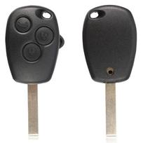 Lot of 2 3-button ABS remote control key shells for Renault Clio Modus Twingo Kangoo Master, Black black