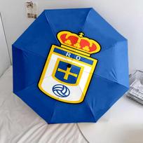 1 PC Automatic Folding Umbrella - Real Madrid CF Pattern, Portable & Foldable Design with 8 Ribs, Christmas Birthday Gifts yellow
