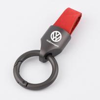 VW Metaliniai/Odiniai Automobilio Stiliaus Automobilio Emblemos Raktų Pakabukai VW Volkswagen Golf Polo Passat Touran Jetta Raktų Pakabukų Žiedai Automobilio Aksesuarai raudona