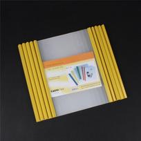 Folder A4 Transparent Binder Clip Large Capacity Insert Can Clip 100-200 Folders Vertical Version Student Books Test Paper Clip 2.5cm Report Cover 50 Sheets Capacity/Yellow 10 Pieces yellow