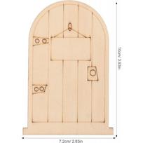 Wooden Fairy Door: Creative Wood Slice Ornament for DIY & Decoration beige