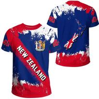 New Zealand Flag Map Graphic T Shirts Silver Fern National Emblem T Shirt for Men Polynesia Unisex Tshirt Aotearoa Man Tee Tops 5XL red