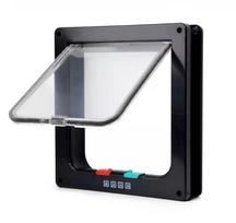 Atsparus oro sąlygoms katės durelės su 4 krypčių fiksavimu, skirtos katėms iki 9 kg, vidaus durims, spintelėms, garažo durims. 4 dydžiai. Gyvūno durelės. (White,S) gray