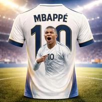 Mbappé Vasariniai 3D spausdinami šeimos drabužiai Futbolo marškinėliai - Greitai džiūstantys ir pralaidūs orui Rekomenduojama lauko sportui 2XL pilka