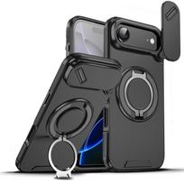 Skirta Realme 16 dėklas Realme 16 dangtelis Realme 16 5G magnetinis žiedas šarvuotas slystantis kameros objektyvo dėklas Magsafe belaidžio įkrovimo dangtelis realme 16 5G gray