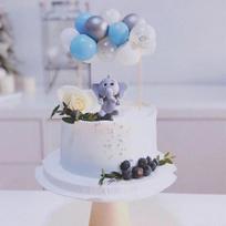 10pcs 5Inch Balloon Cake Topper Metal Confetti Balls Cloud Shape for Birthday Baby Shower Wedding Party Decoration DIY Supplies gray