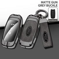Zinc Alloy Car Key Case Cover Shell Fob Accessories For Ford Territory EV EcoBoost S350 Yuhoo 7 8 Transit Custom Equator Remote gray